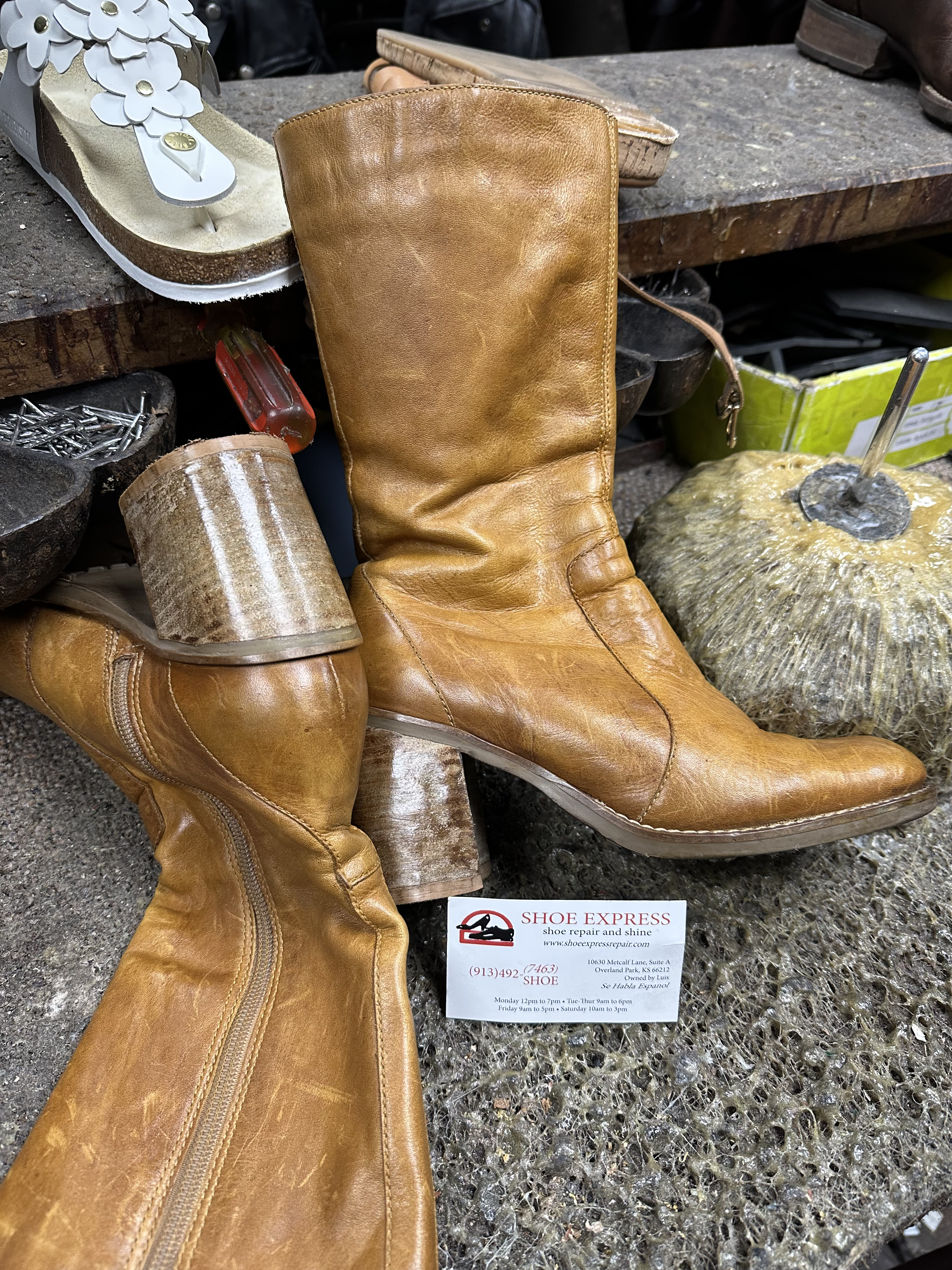 Boot Re-heel — after